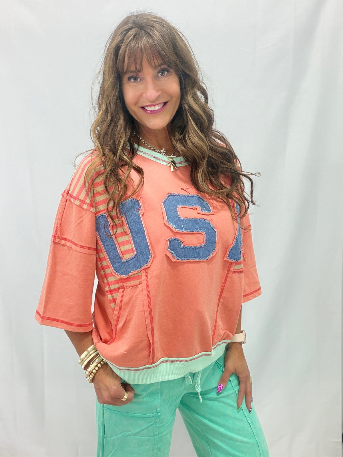 Stars & Stripes State of Mind Oversized Pullover In 2 Colors