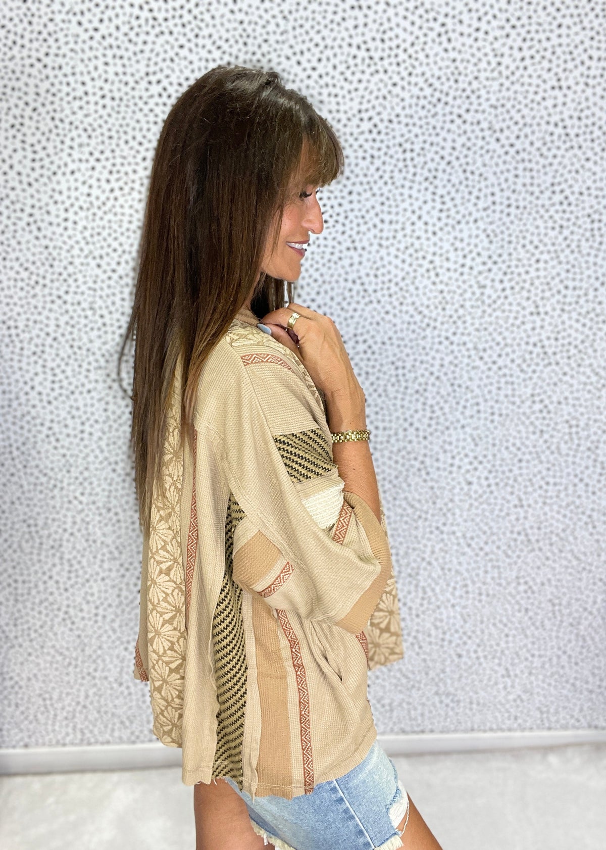 Oli & Hali Going The Distance Washed Striped Top In 2 Colors