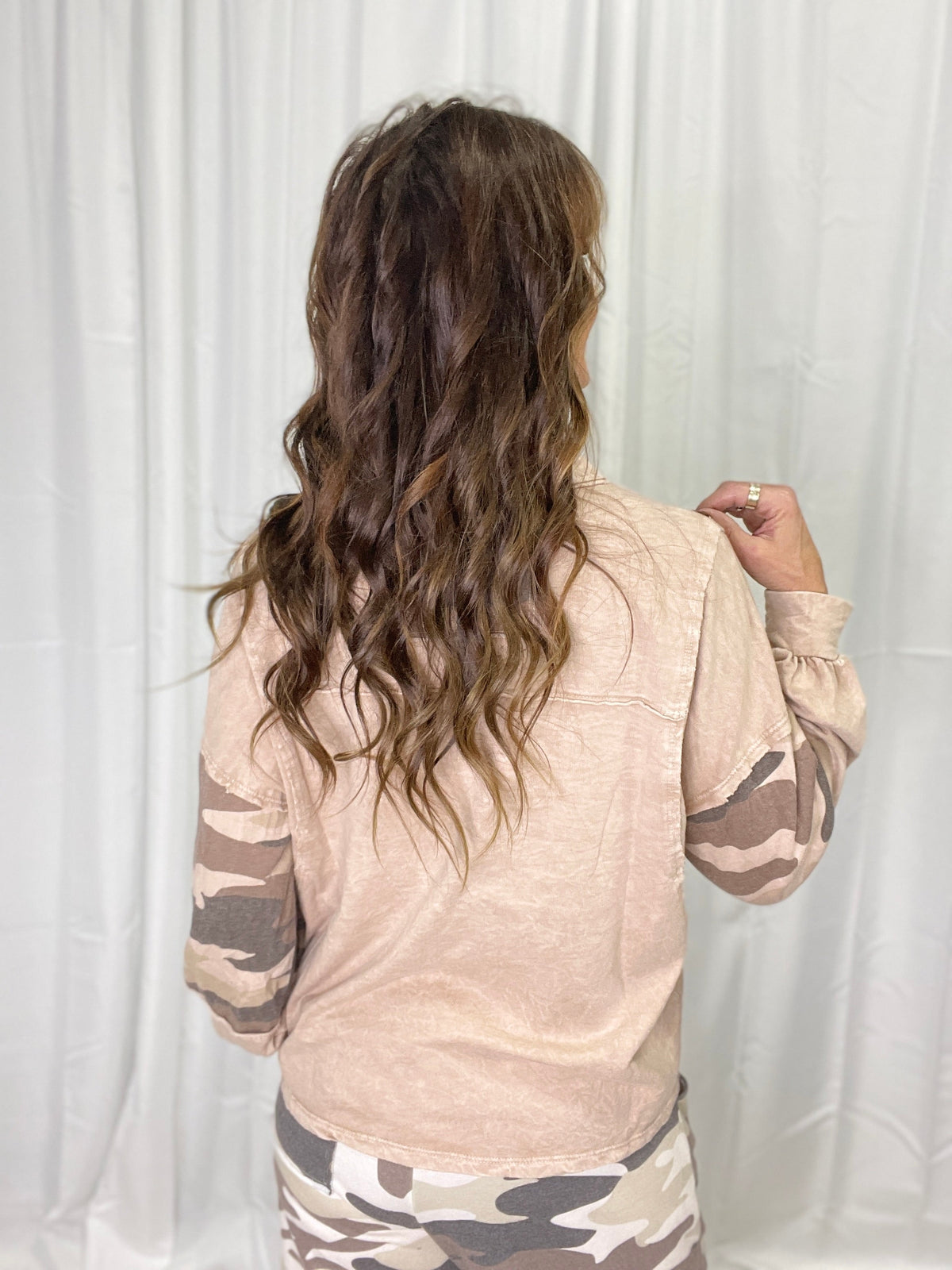 Camo Salute Long Sleeve Top In 5 Colors