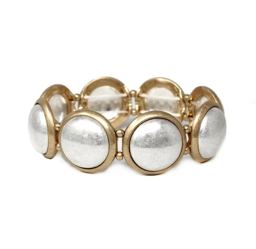 Combination Of Words Circle Stretch Bracelet In 2 Colors *Final Sale*