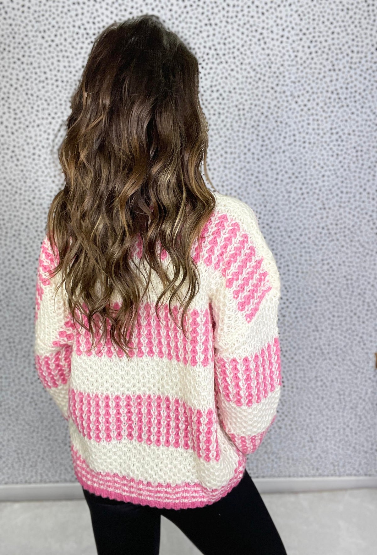 Cozy Chalet Round Neck Colorblocked Sweater