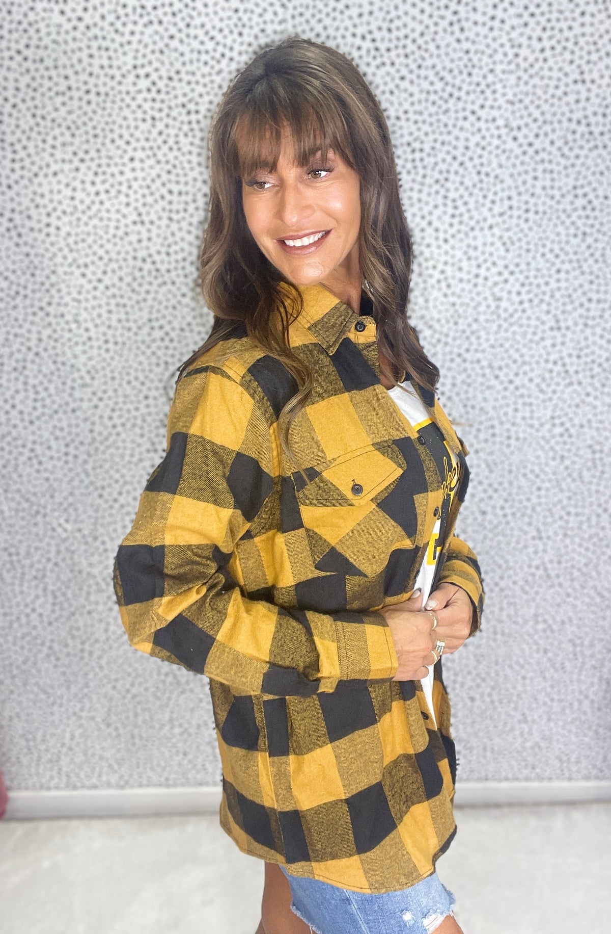 Old Gold Boyfriend Flannel