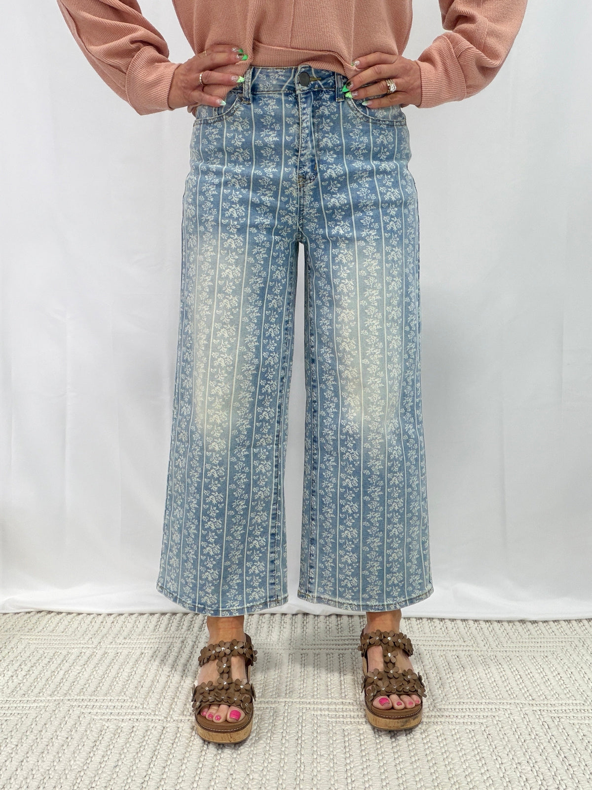 Dare To Keep Dreaming Wide Leg Pants In Denim