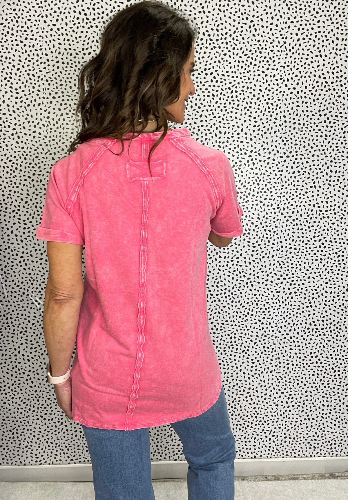 Perfectly Poised Mineral Wash Short Sleeve Top In 4 Colors *Final Sale*