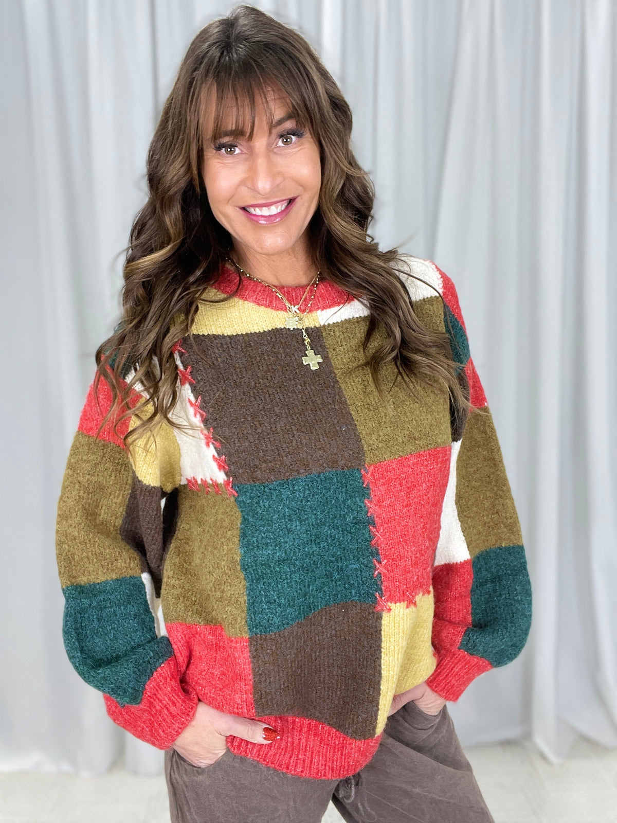 POL Just Perfect Balloon Sleeve Sweater In Red *Final Sale*