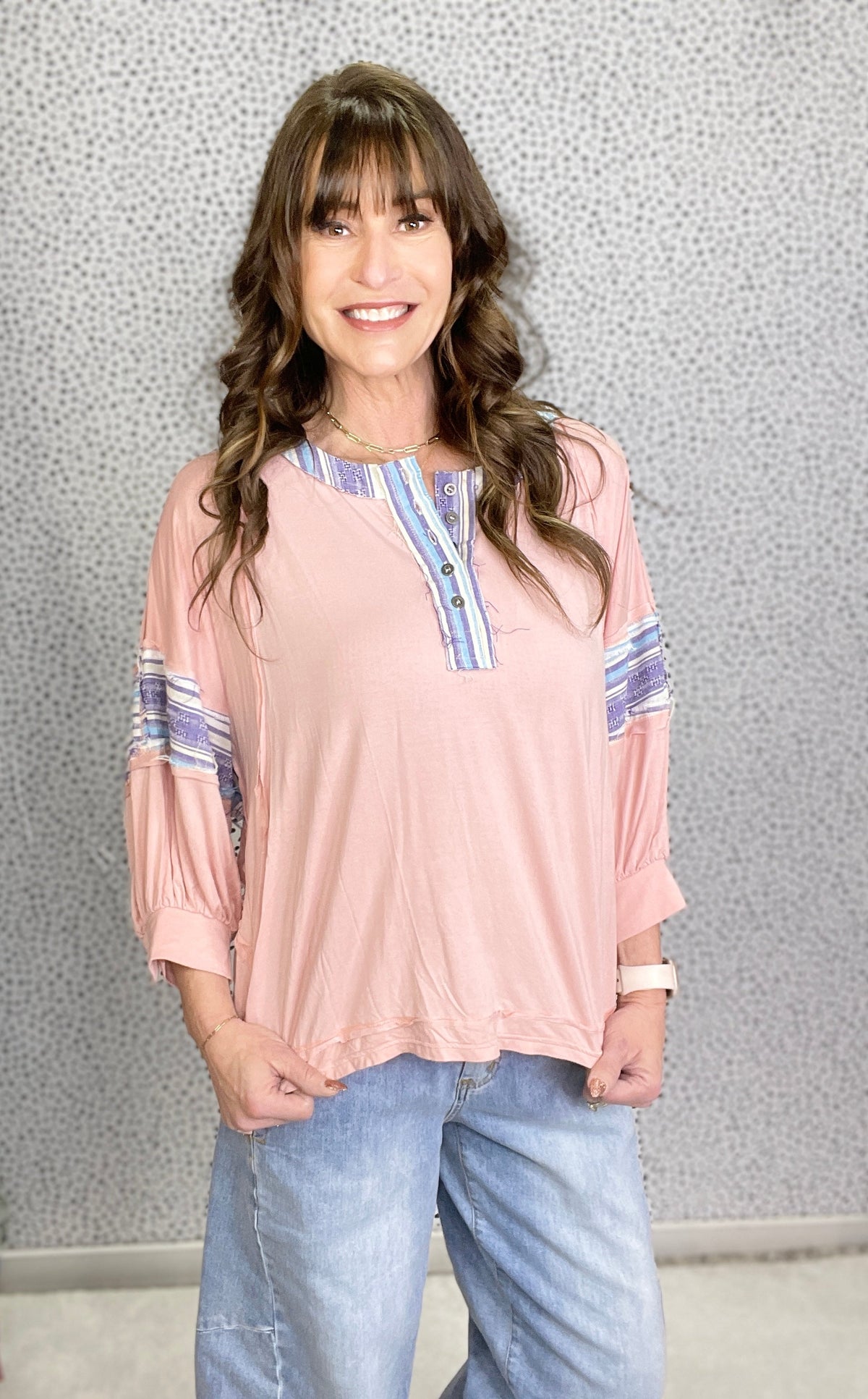 POL All That You Wrote Balloon Sleeve Top In Pink *Final Sale*