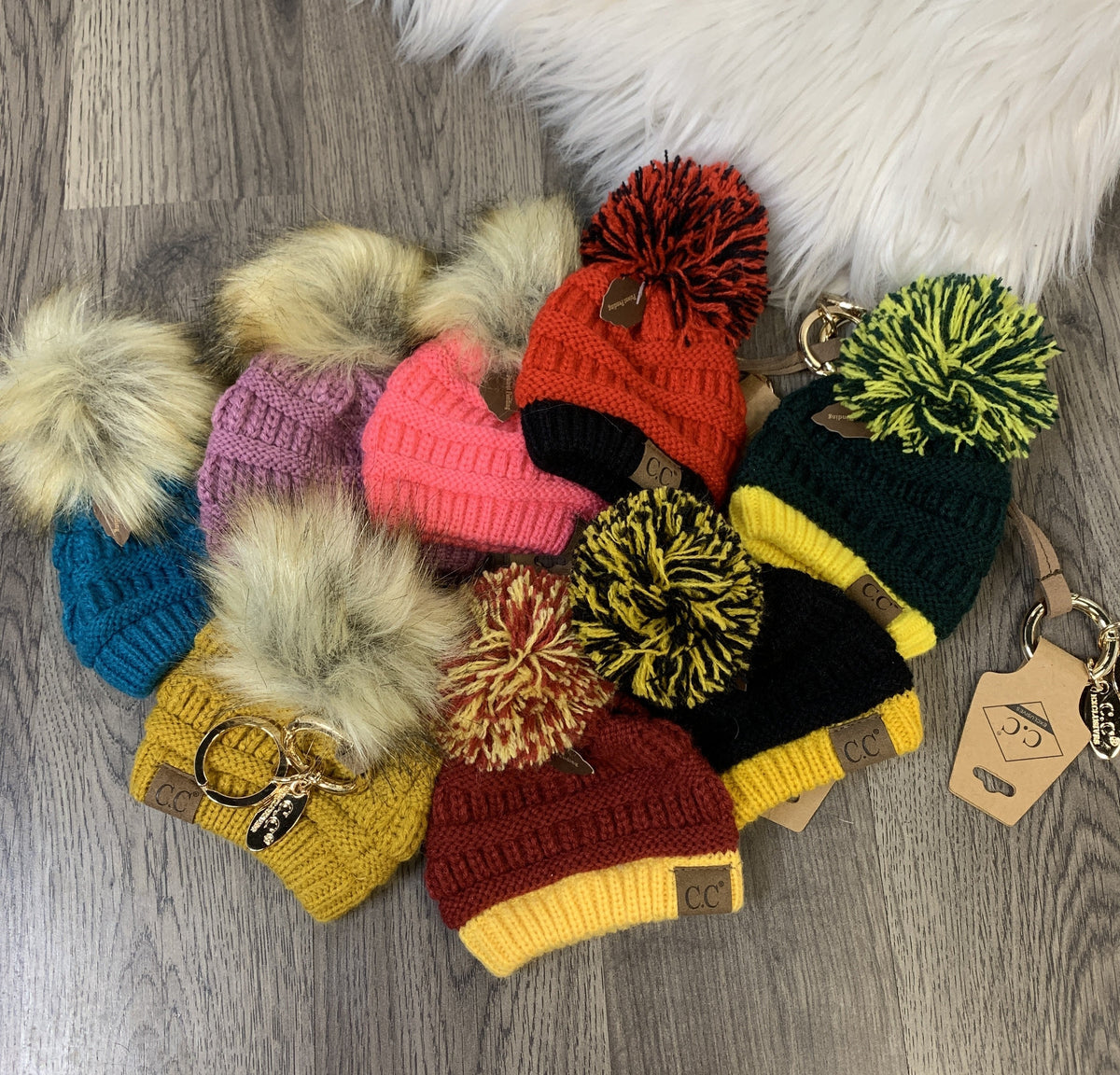 Mini Pom Keychain