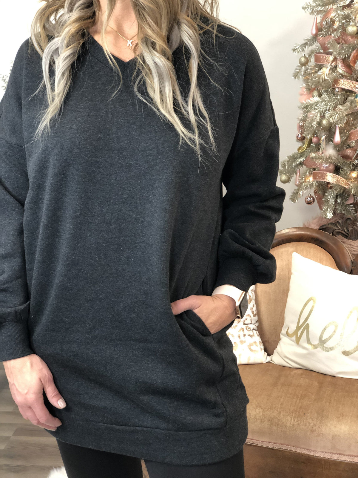 Newest Obsession Charcoal Sweatshirt *Final Sale*