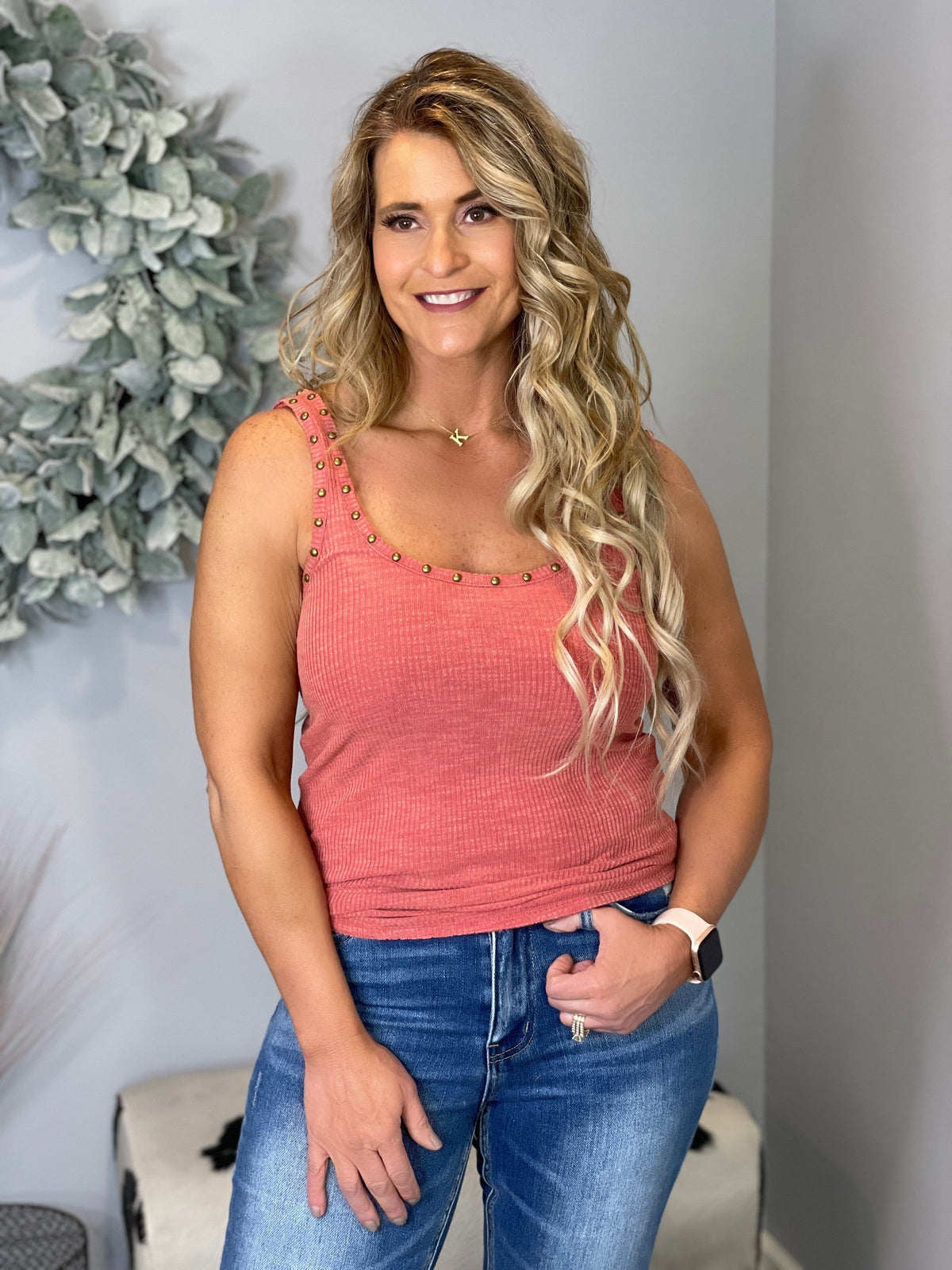 Pol Studded Glory Tank Top In 5 Colors *Final Sale*
