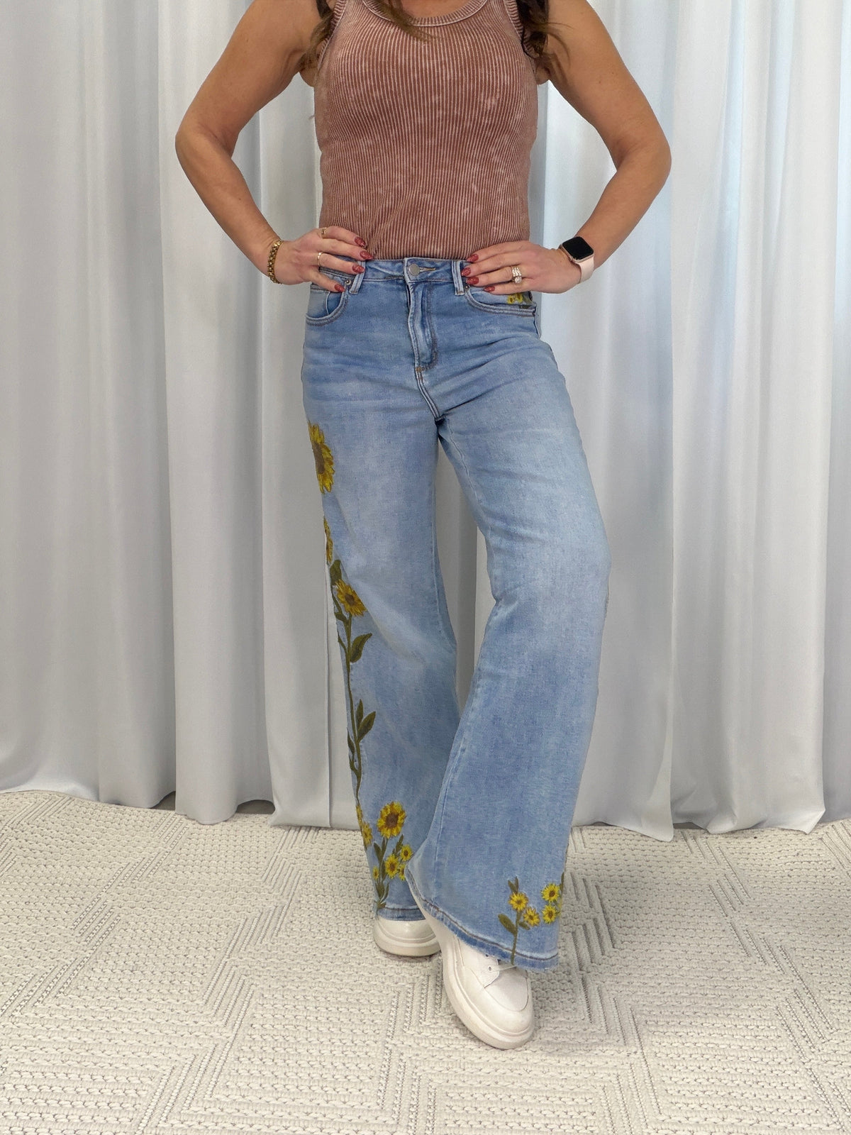 Sunshine Bloom Denim Jeans