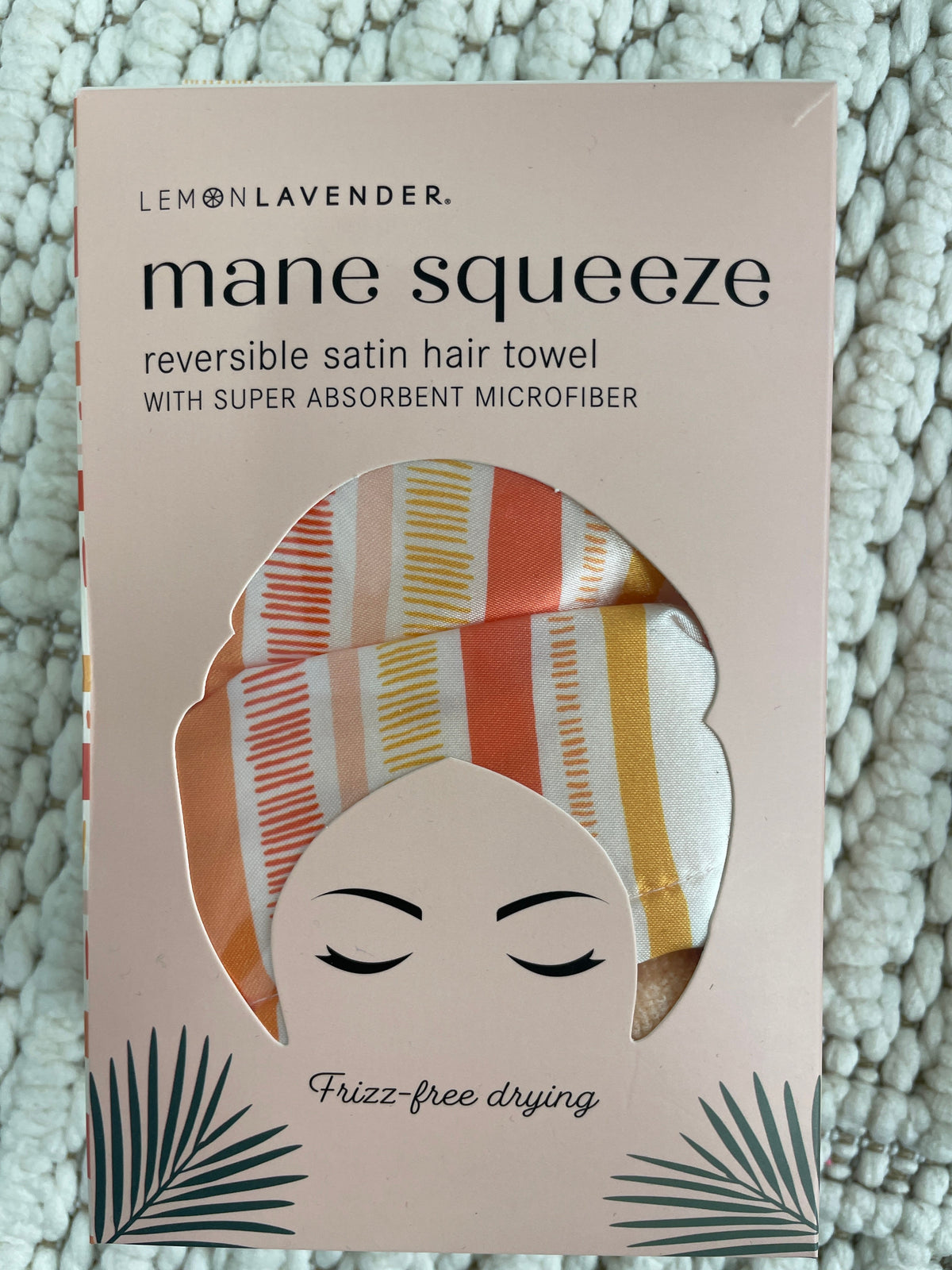 Lemon Lavender Mane Squeeze Reversible Satin Hair Towel in 3 Colors *Final Sale*