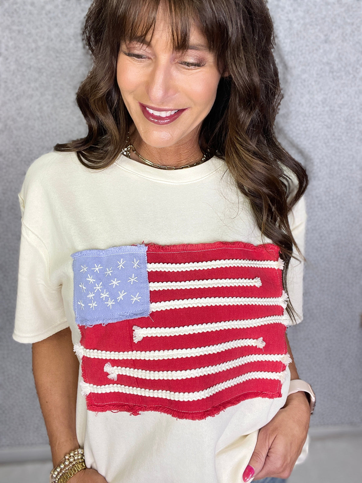 Star-Spangled Cutie Easy Fit Top in 2 Colors