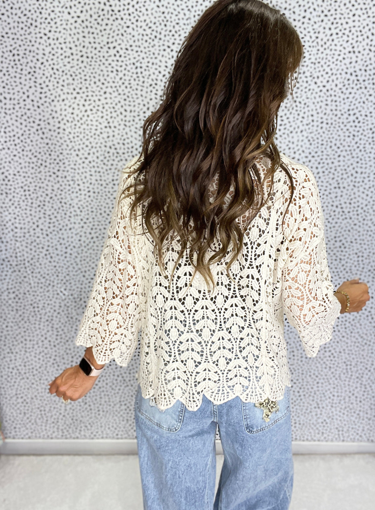 Crochet Canopy Open Front Cardigan *Final Sale*