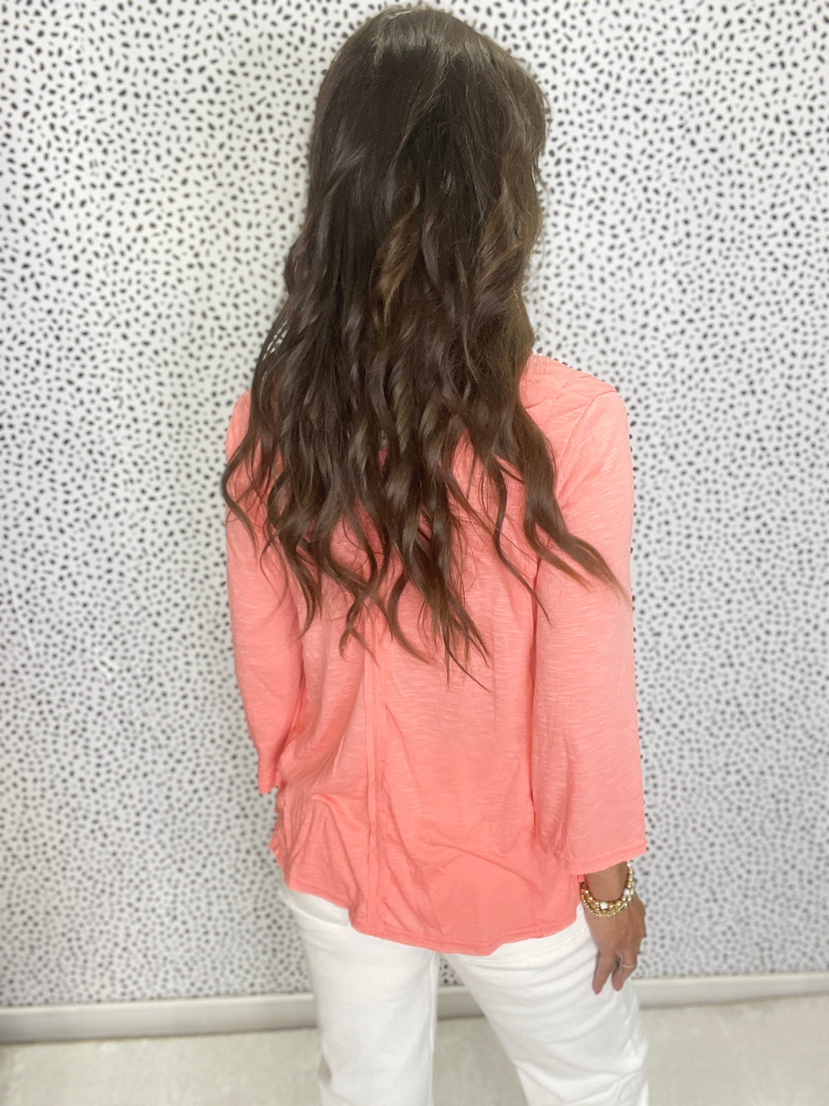 POL Taking It Easy V-Neck Bell Sleeve Top In Pink *Final Sale*
