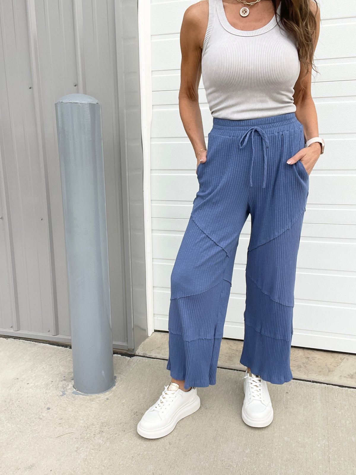 Don't Get Better Than This Ribbed Comfy Pants In 3 Colors: Marsala, Denim, Taupe *Final Sale*