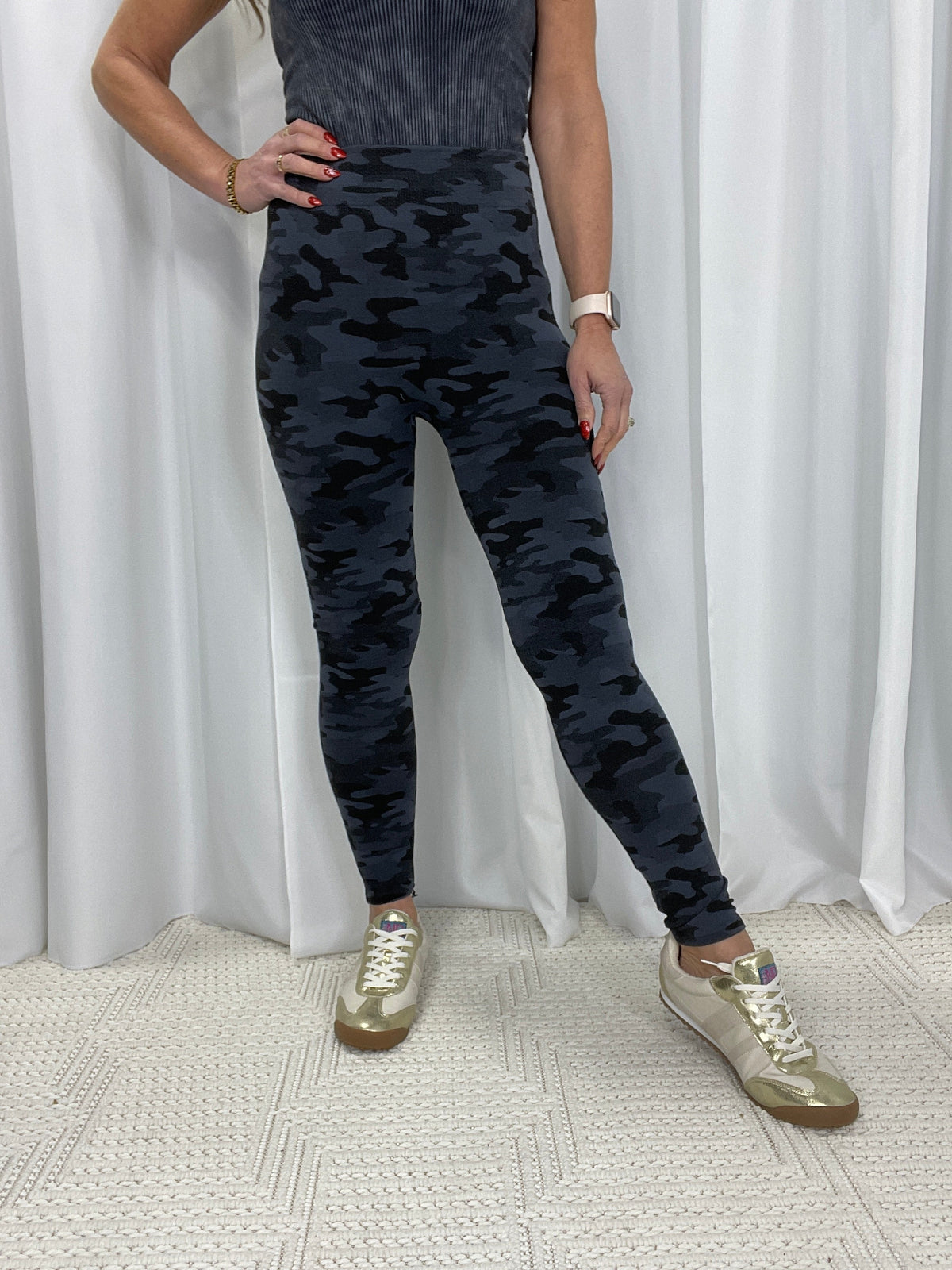 Staying In Comfort Patterned Fleece Lined Leggings In 2 Colors *Final Sale*