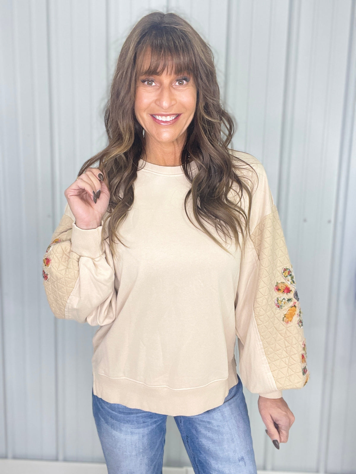 Wildflower Sleeve Pullover in 2 Colors