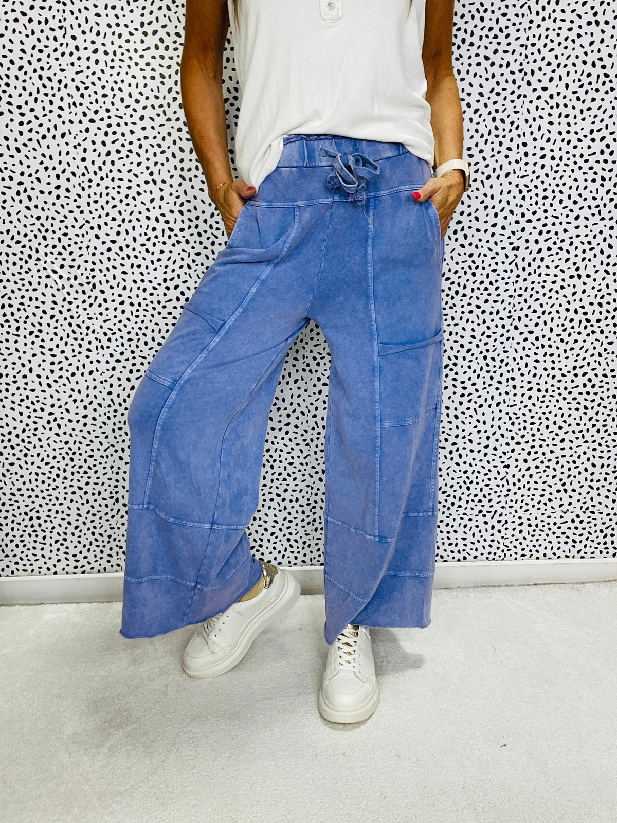 Get Going Mineral Washed Knit Crop Pants In 11 Colors *Final Sale*