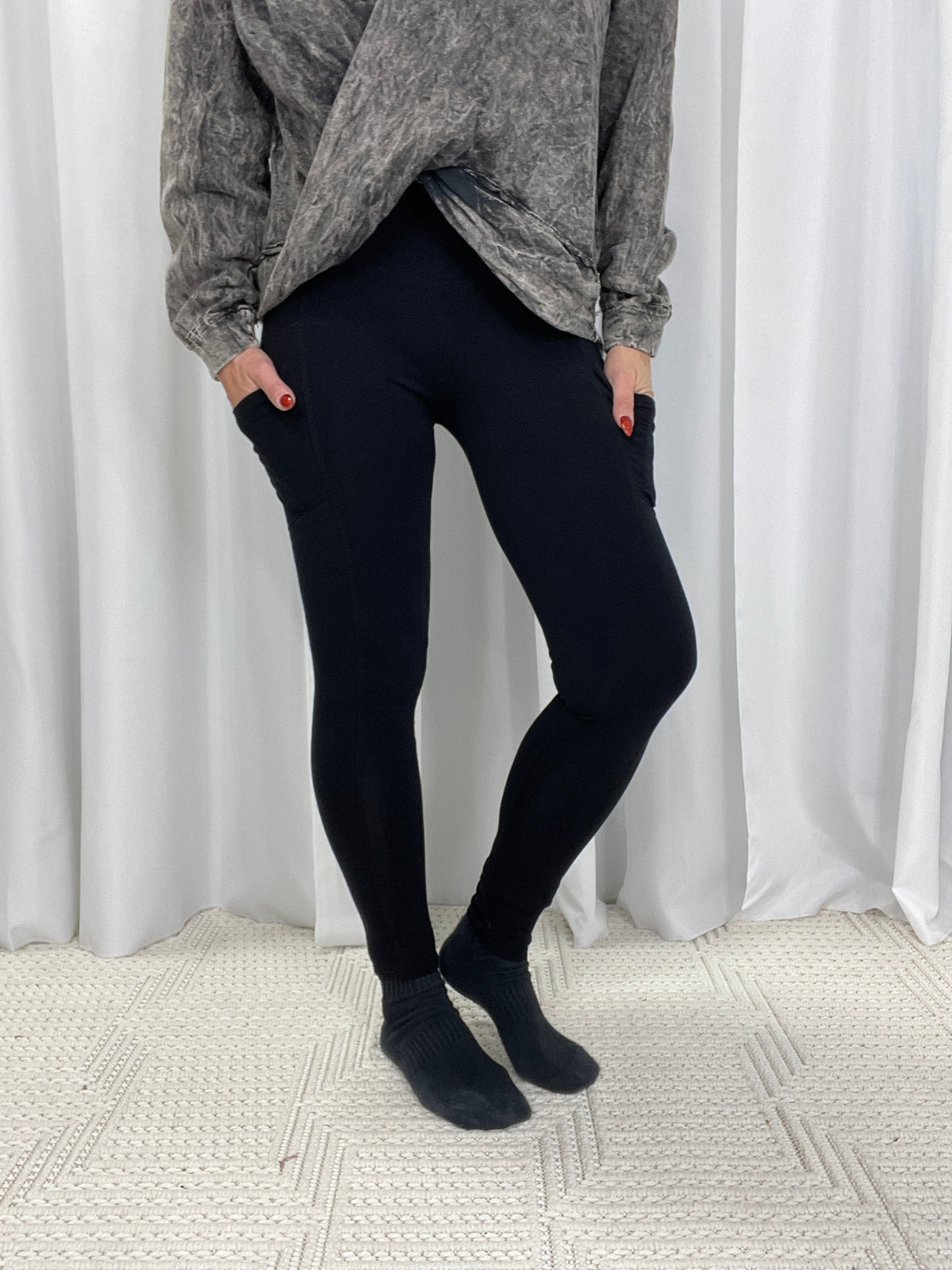 Love Of My Life Side Pocket Leggings in Black *Final Sale*