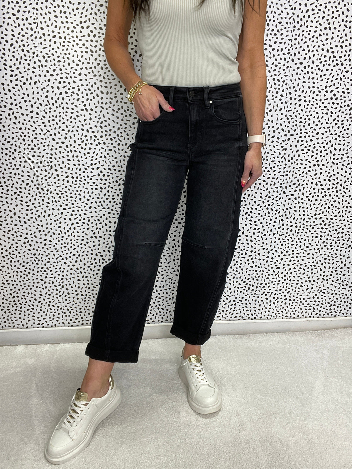 Risen Melissa Barrel Jeans 901 In Black