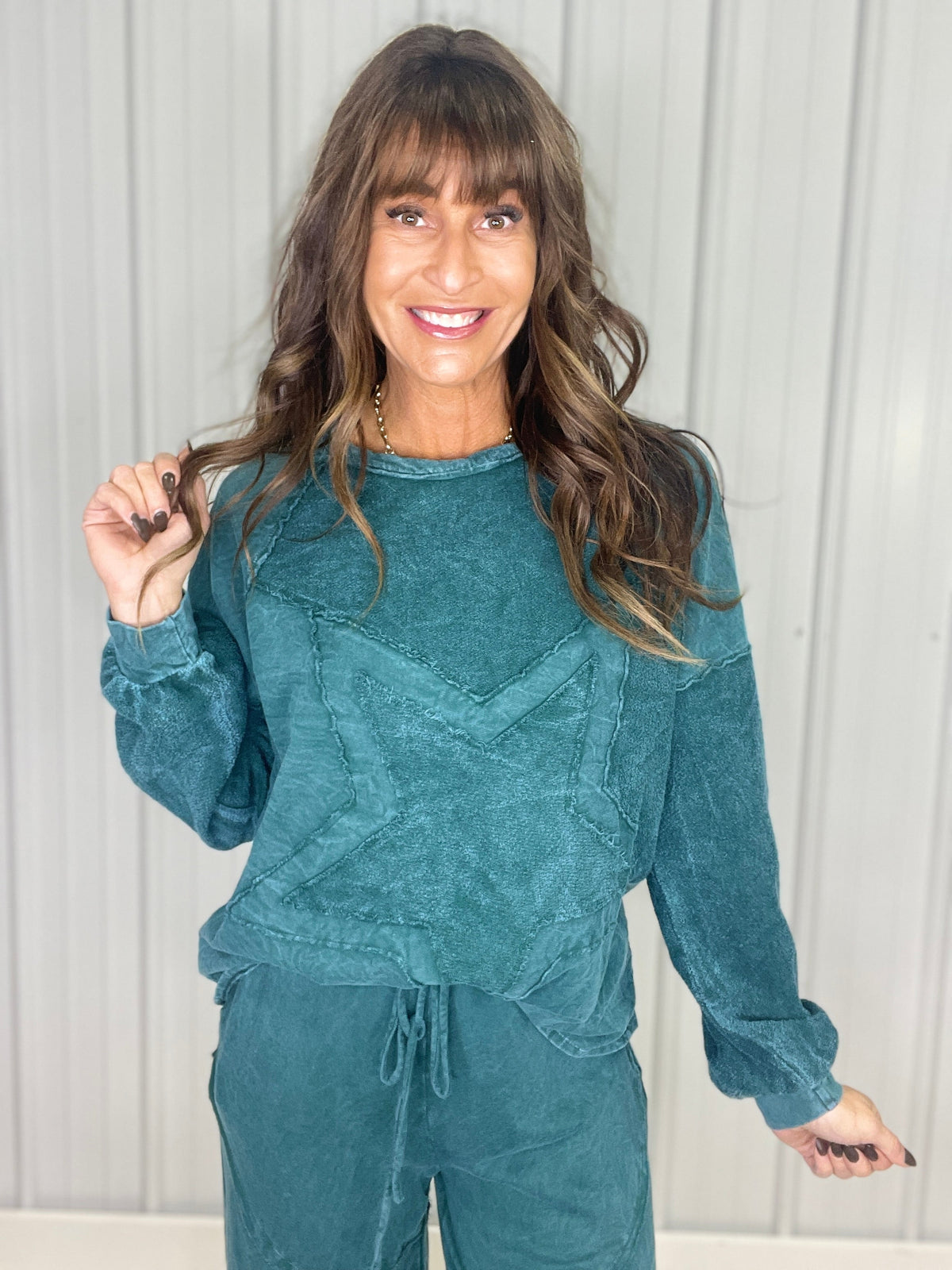 Shine Your Way Star Patched Sweatshirt In 4 Colors
