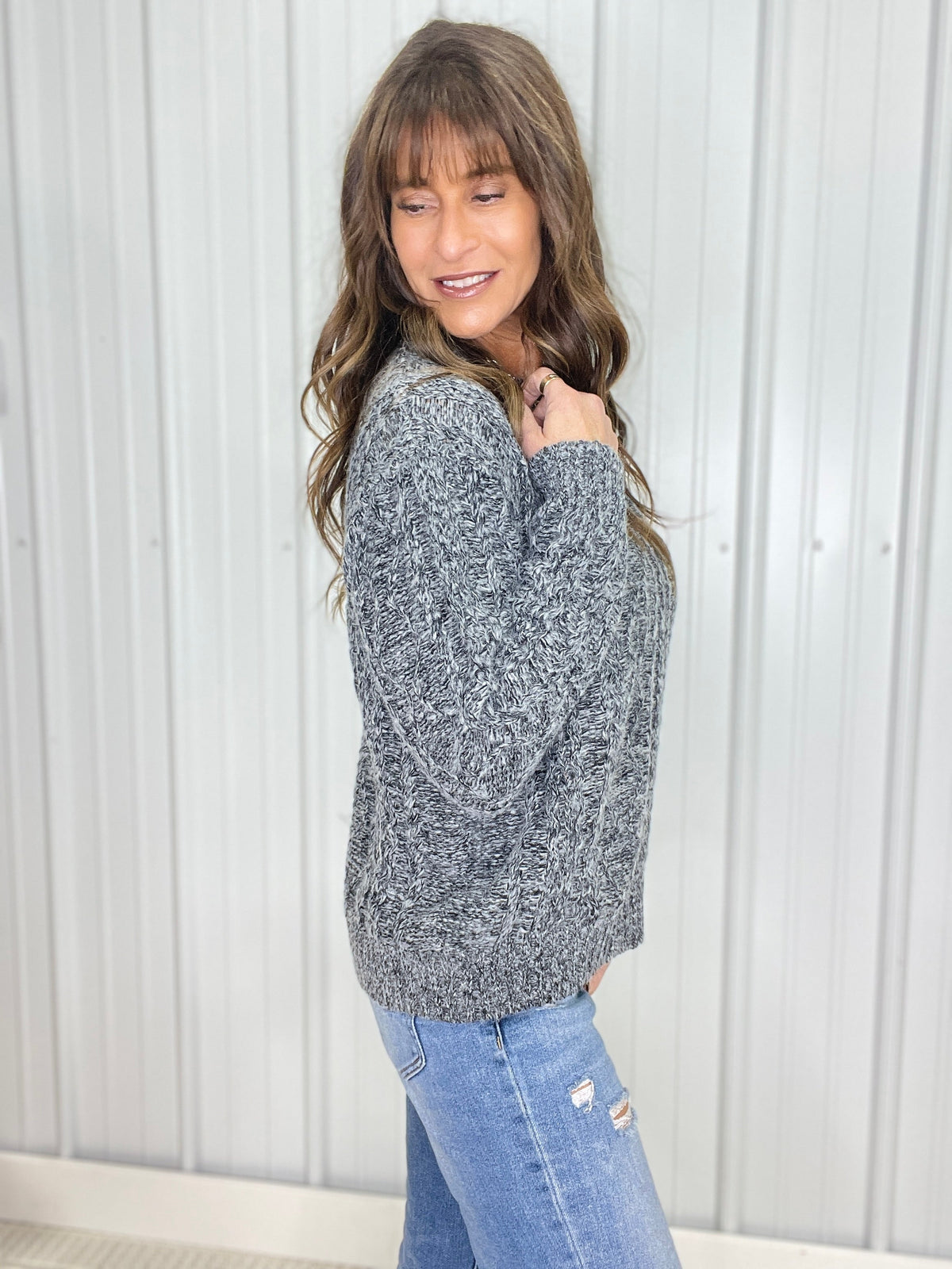 Cozy Trails Cable Knit Sweater in 2 Colors *Final Sale*