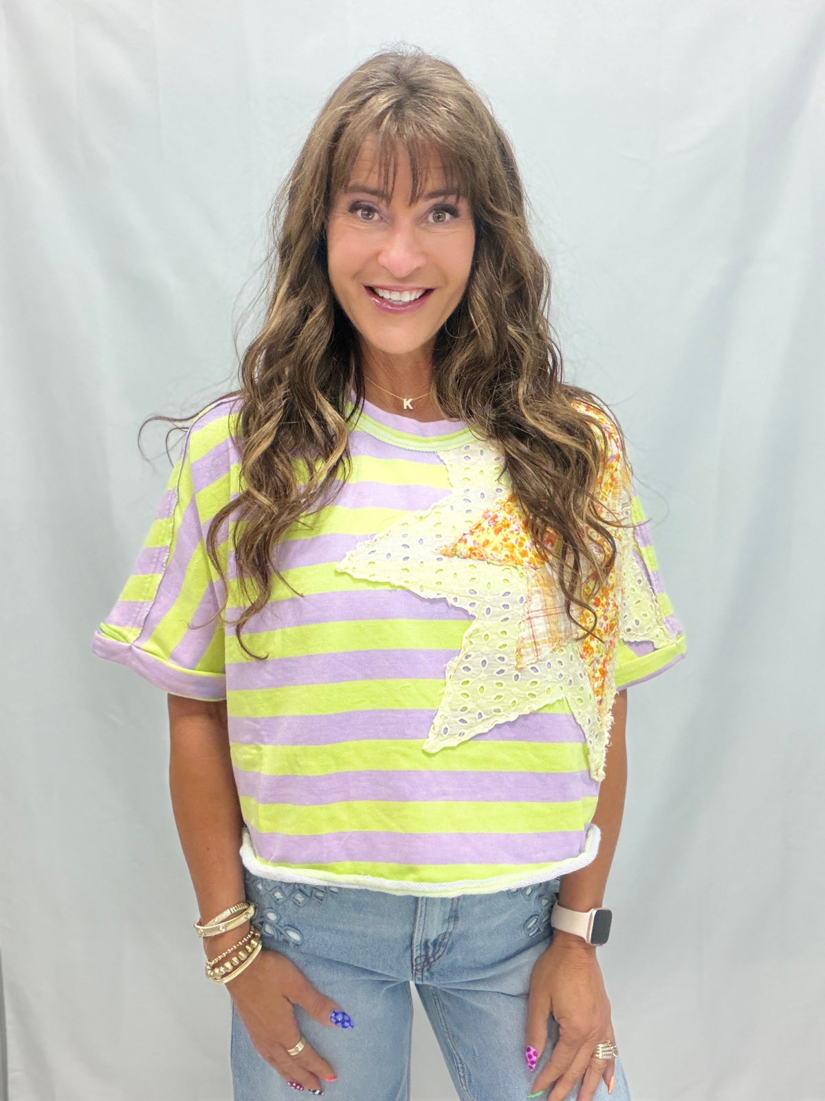 Oli & Hali Forever A Star Short Sleeve Top In 2 Colors