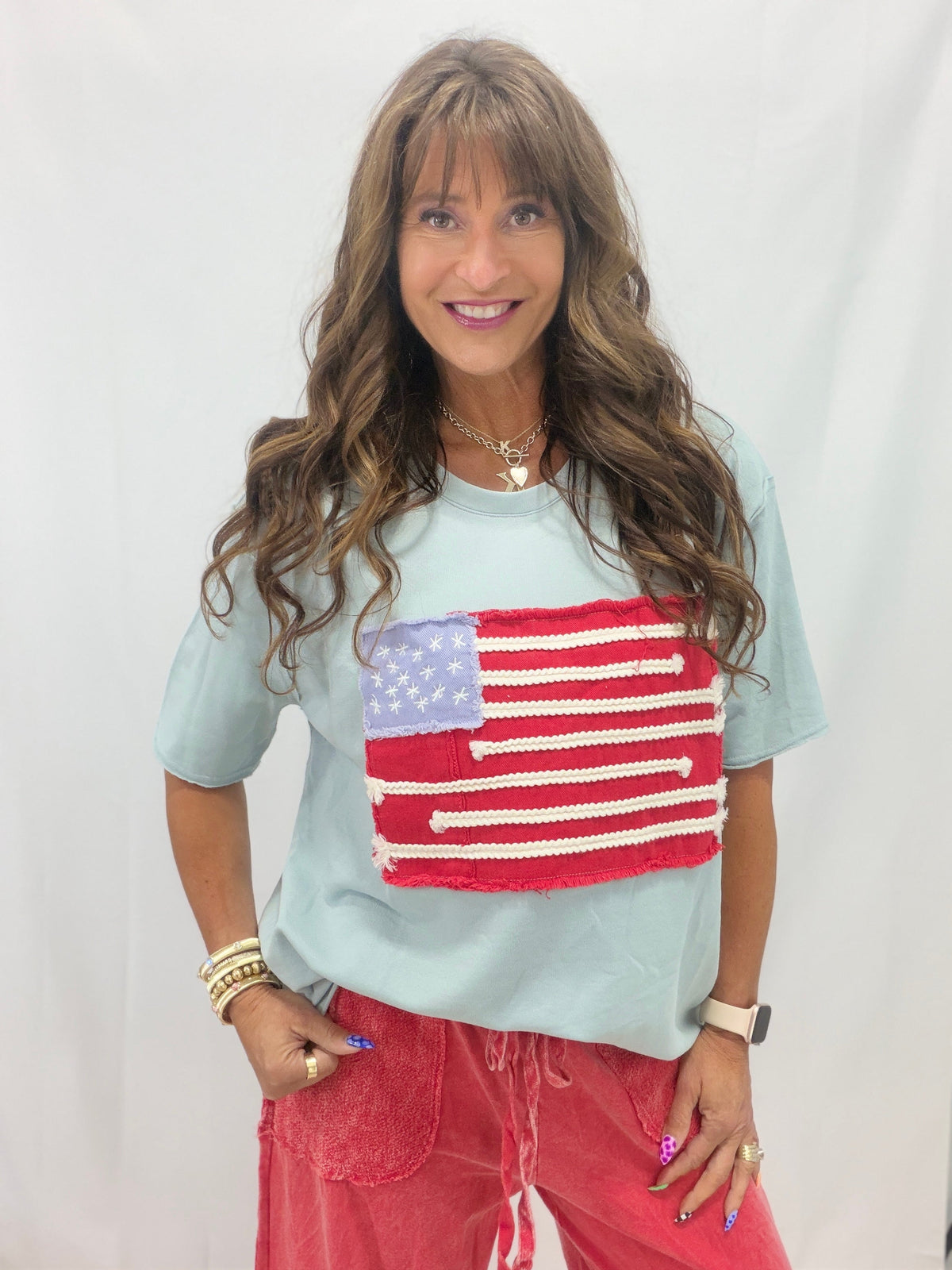 Star-Spangled Cutie Easy Fit Top in 2 Colors