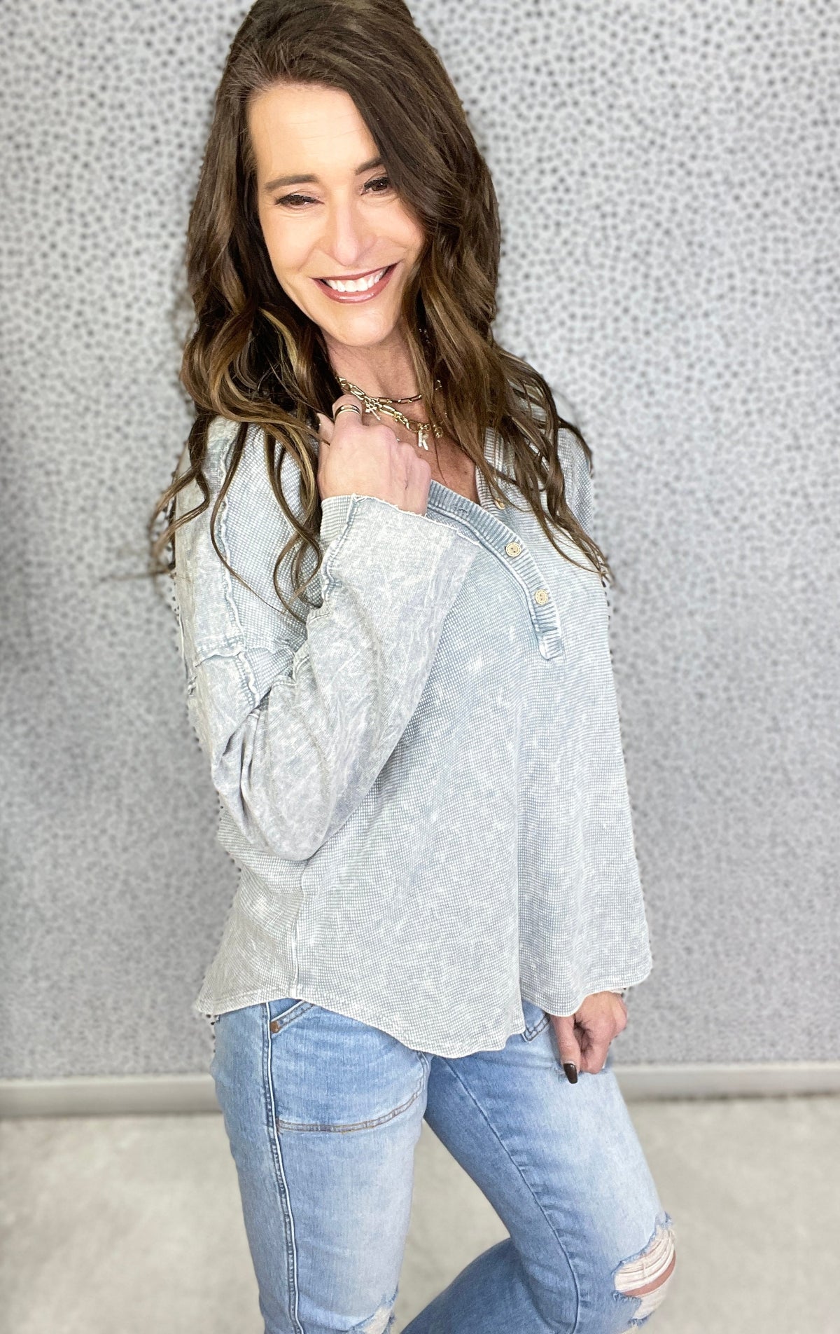 Like You Now Mineral Washed V-Neck Top In 5 Colors *Final Sale*