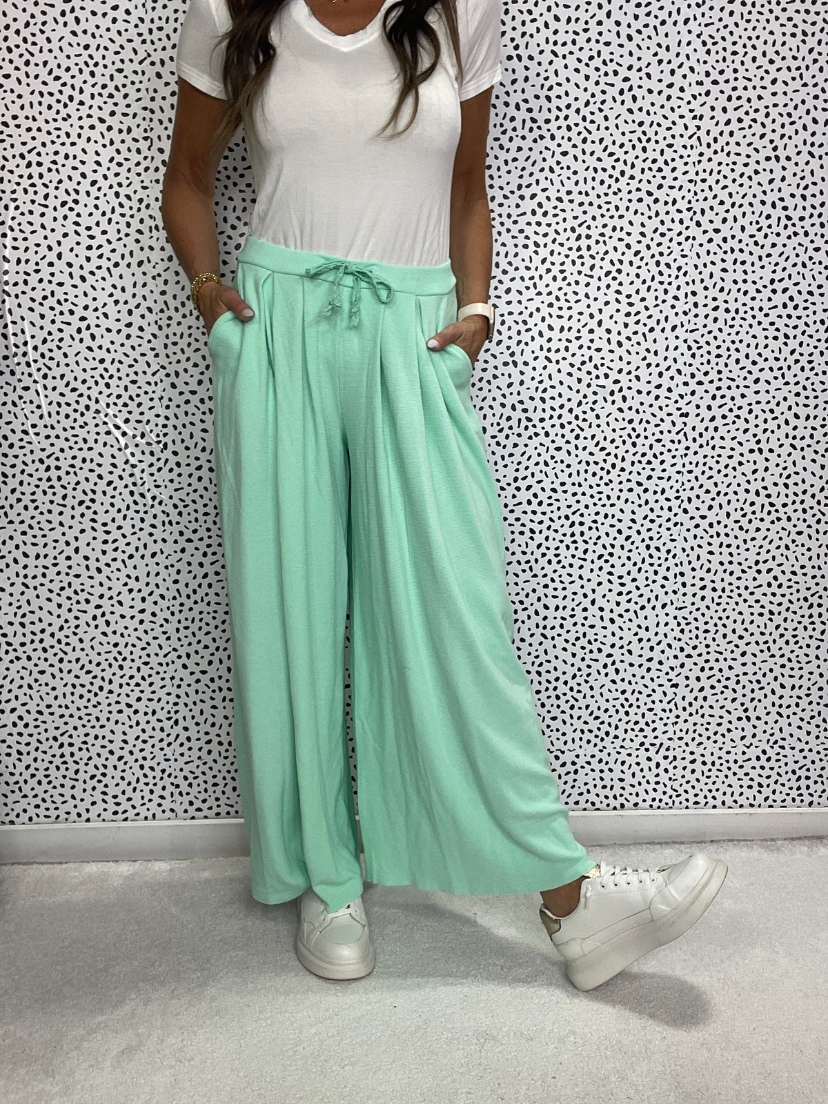 Pol Luxe Therm Pleated Wide Leg Joggers *Final Sale*