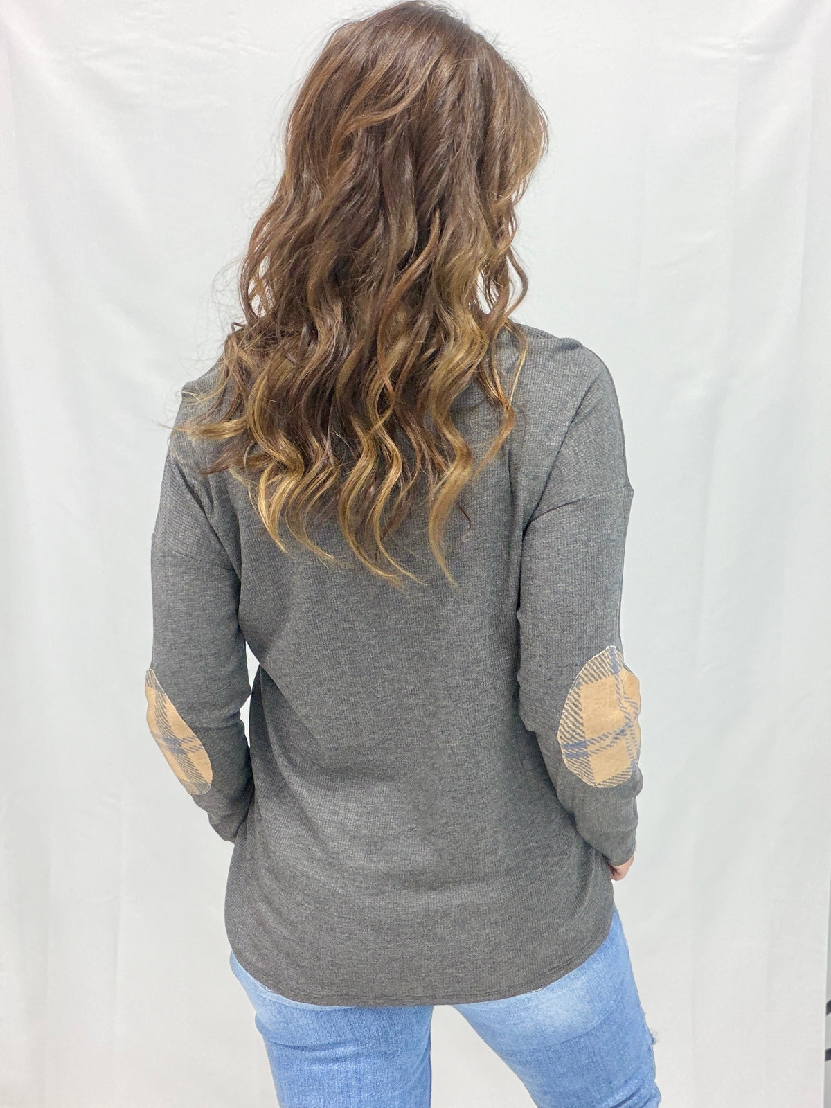 Cozy Contrast Plaid Top *Final Sale*