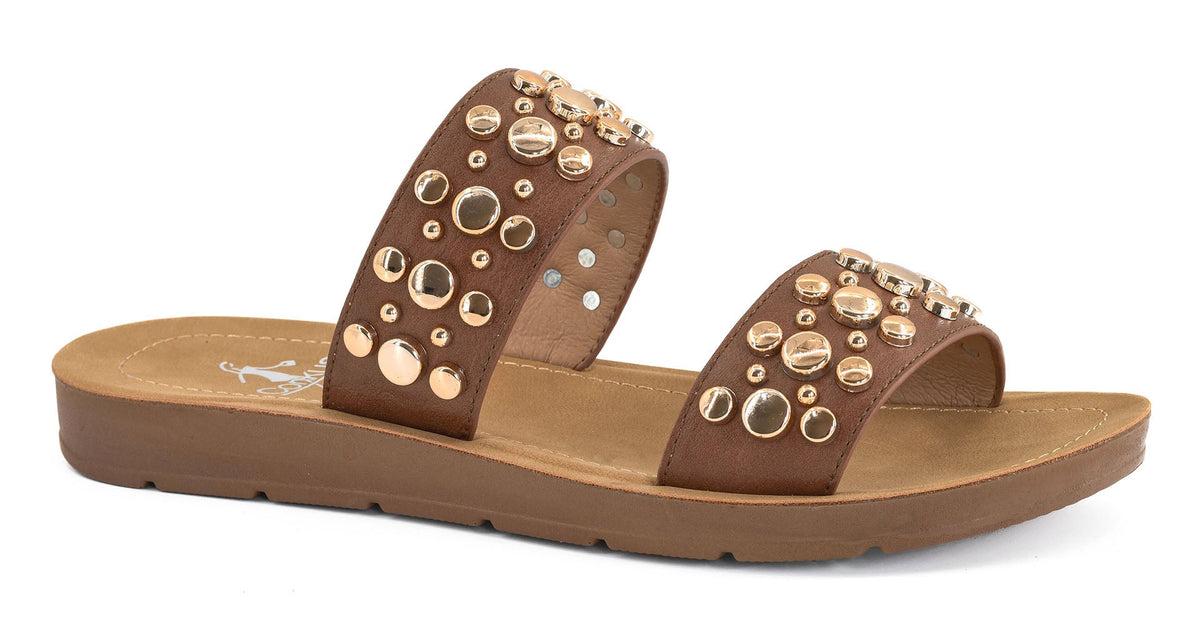 Corkys Double Take Sandals In Cognac