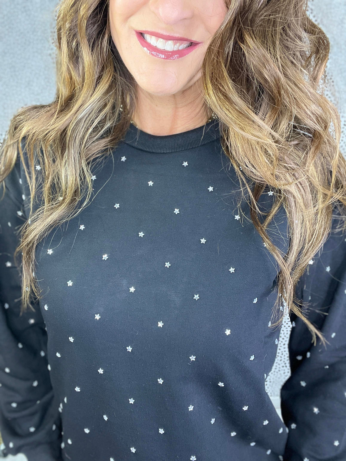 Cosmic Dreams Rhinestone Detail Sweatshirt In 2 Colors