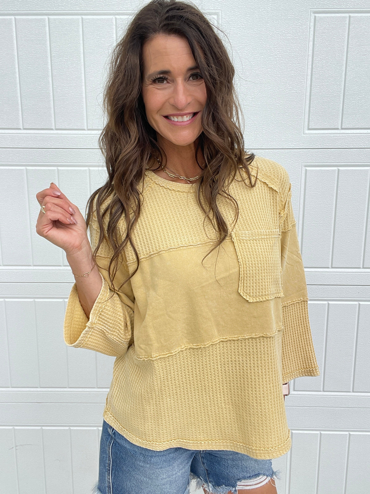 Something To Say Cotton Thermal Knit Top In 5 Colors *Final Sale*
