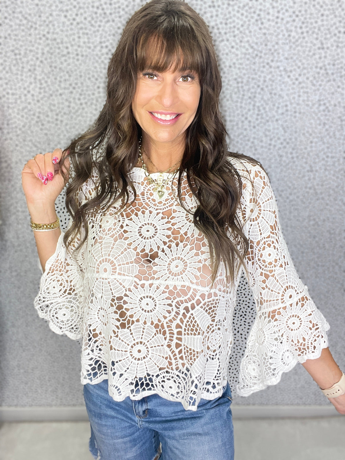 Seabreeze Scallop Crochet Top In 3 Colors