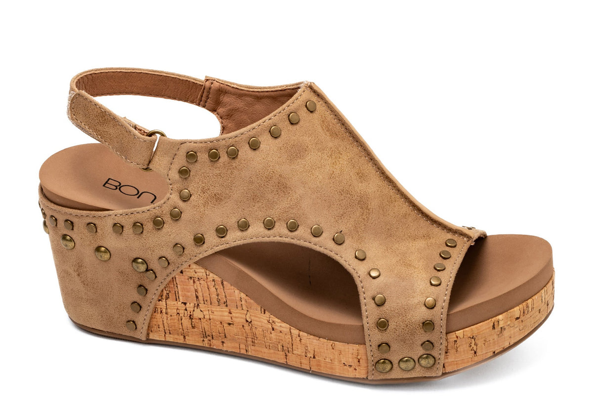 Corkys Carley Sandal In Taupe Studs *Final Sale*