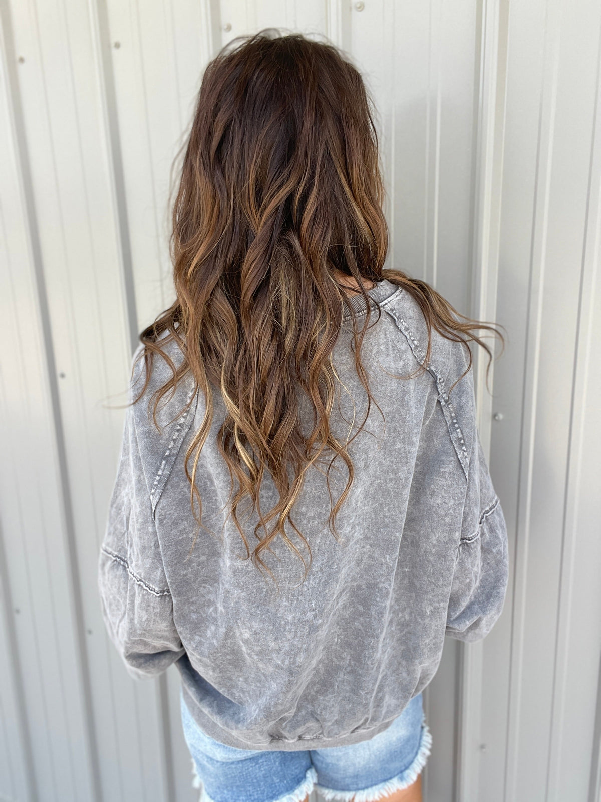 Where To Be Mineral Washed Top In 4 Colors: Camel, Denim, Sage, Orchid *Final Sale*