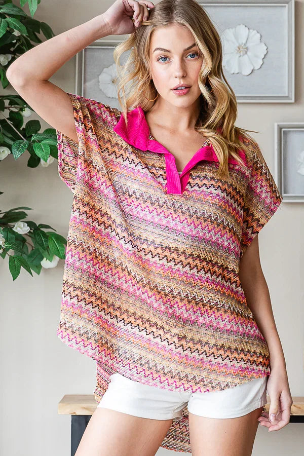 Oli & Hali Stripped Success Top In 2 Colors