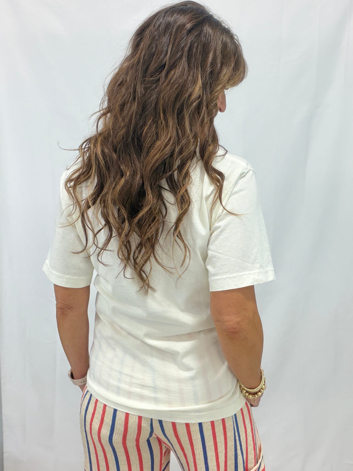 Patriotic Popsicle American Sweets Short Sleeve Tee In Cream