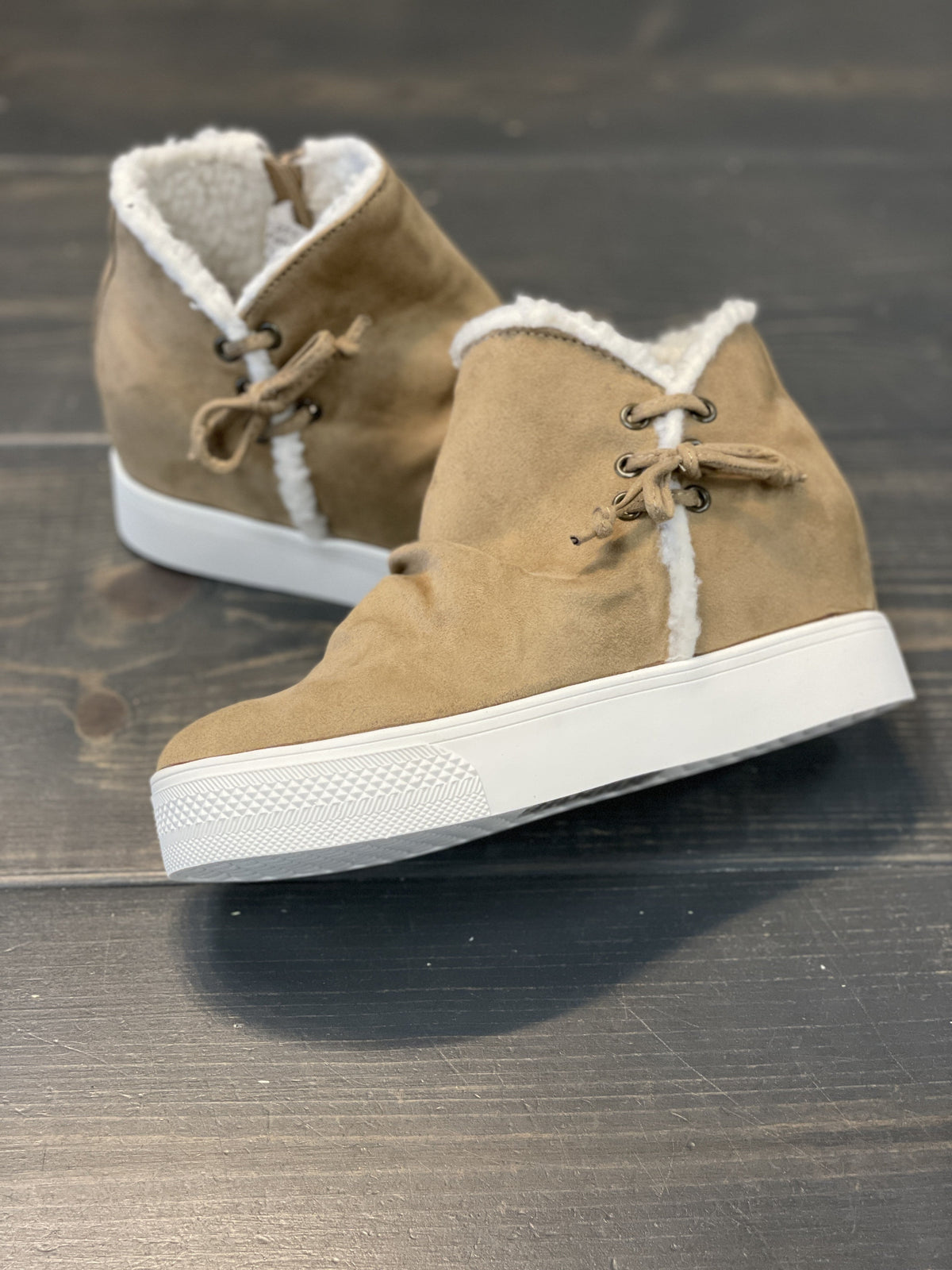 Very G Jayden Sherpa Taupe Sneaker *Final Sale*