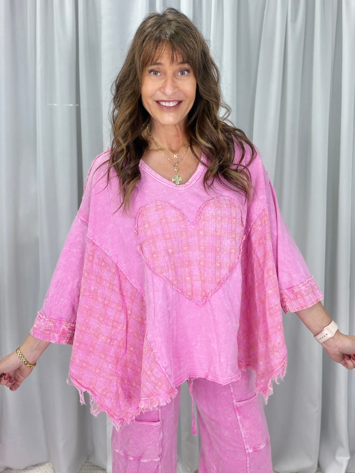 This Is For You Heart Poncho Top In 2 Colors