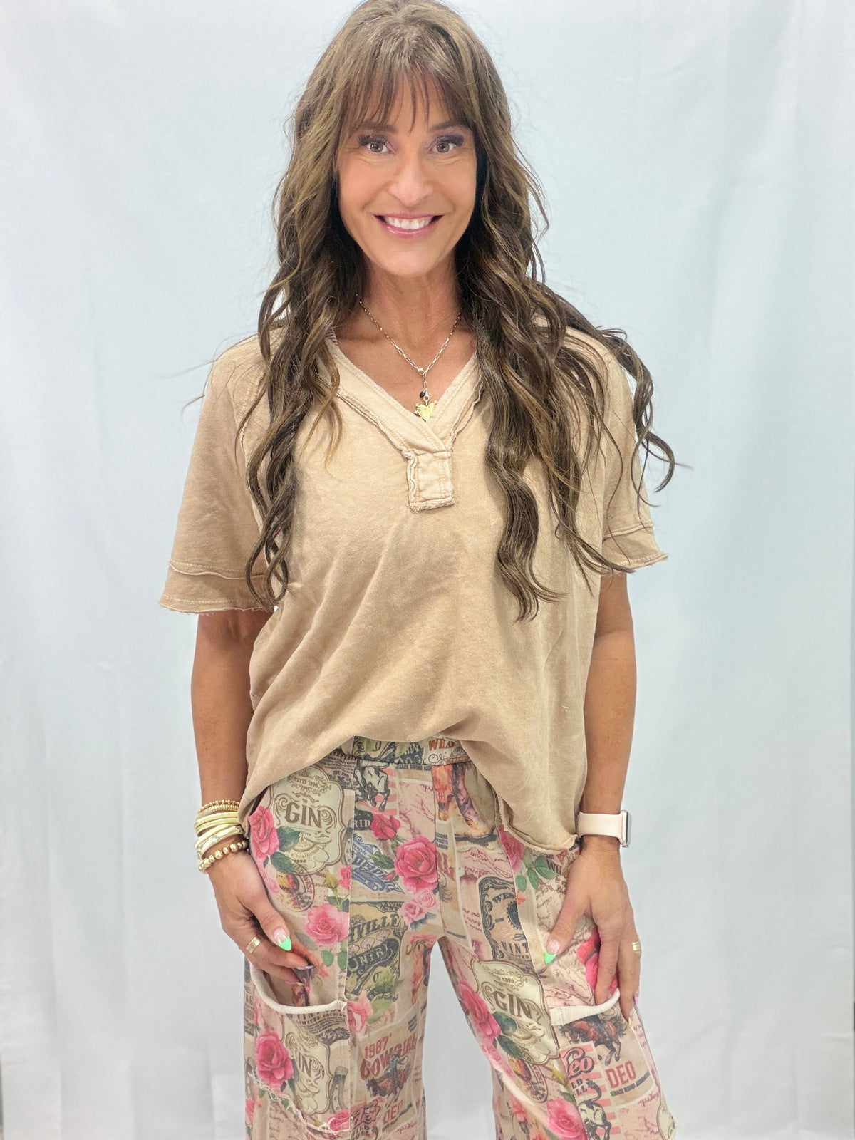 All Friends Here V Neck Top In 7 Colors