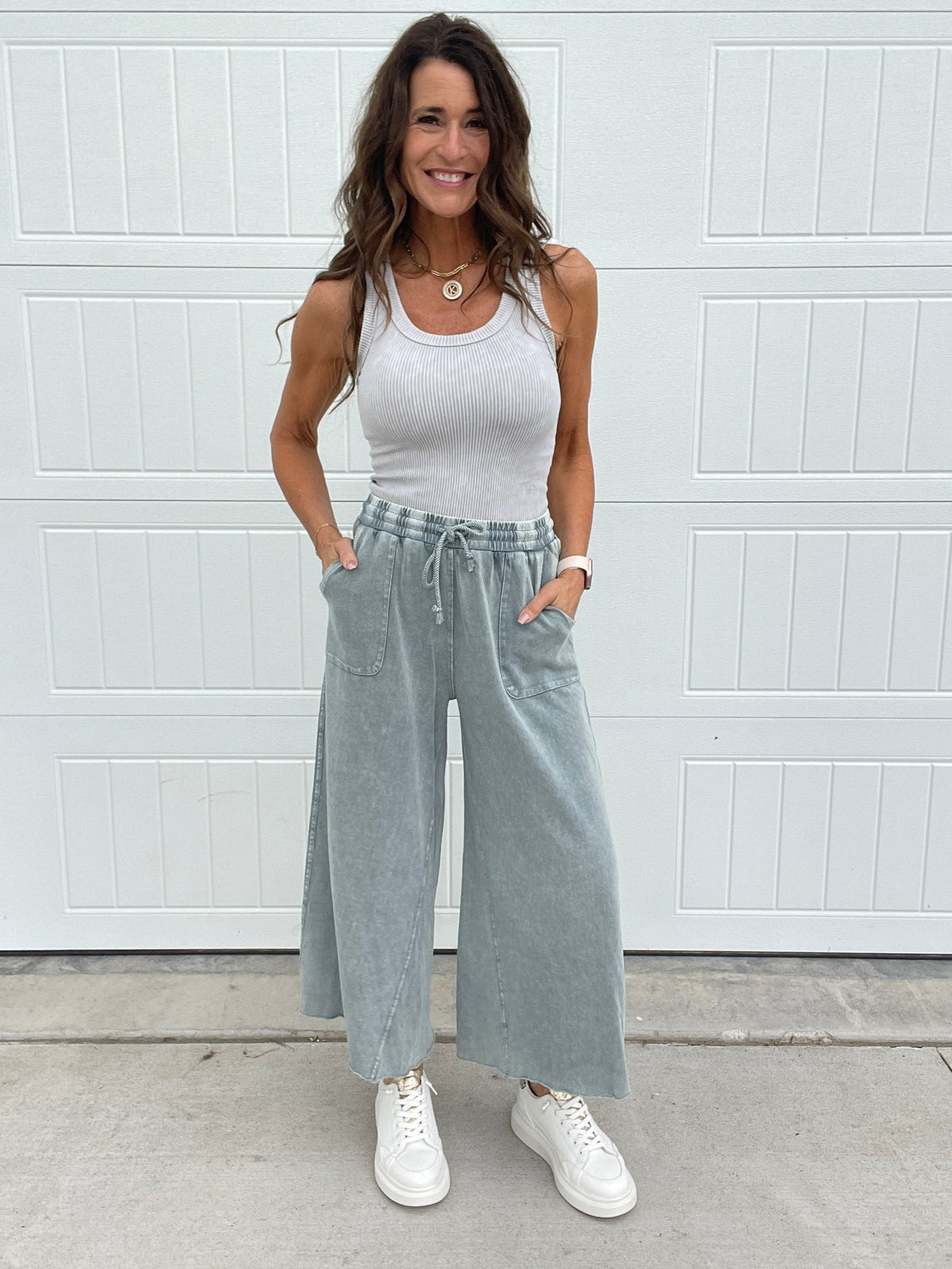 In Style Terry Knit Crop Pants In 11 Colors