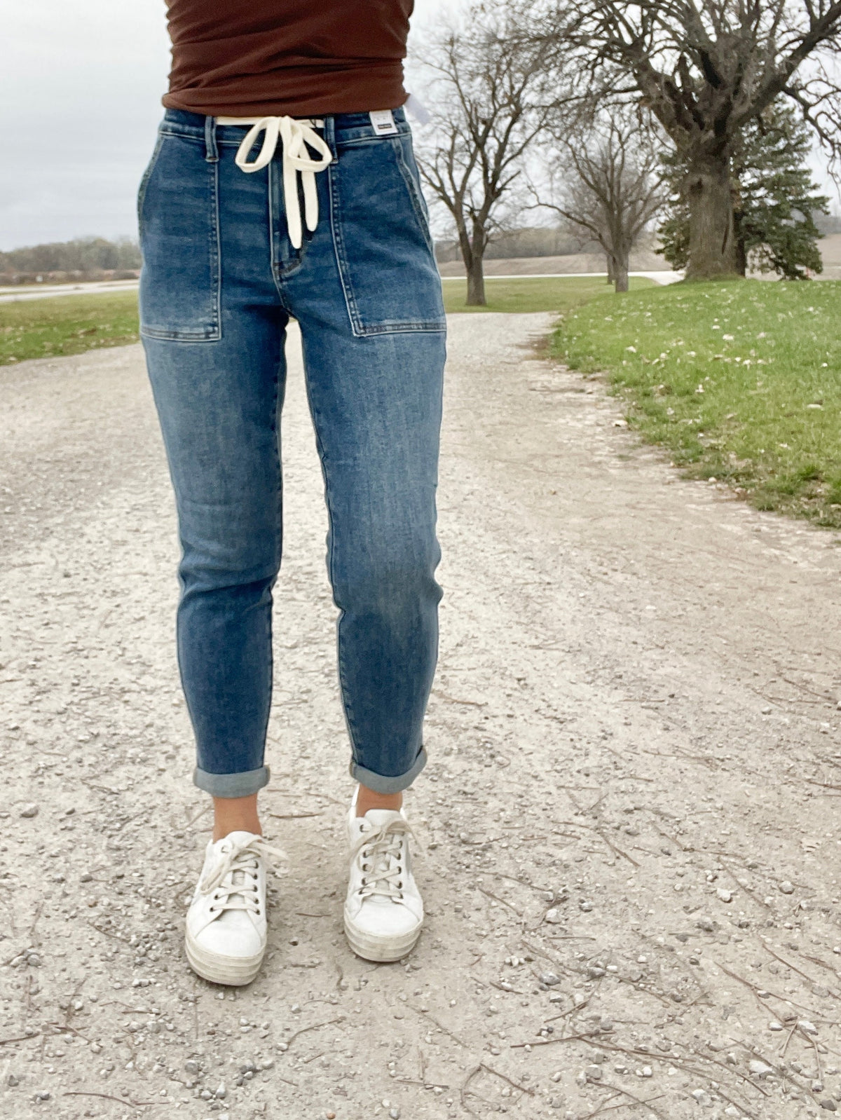 Judy Blue Paxton Denim Joggers Medium Wash