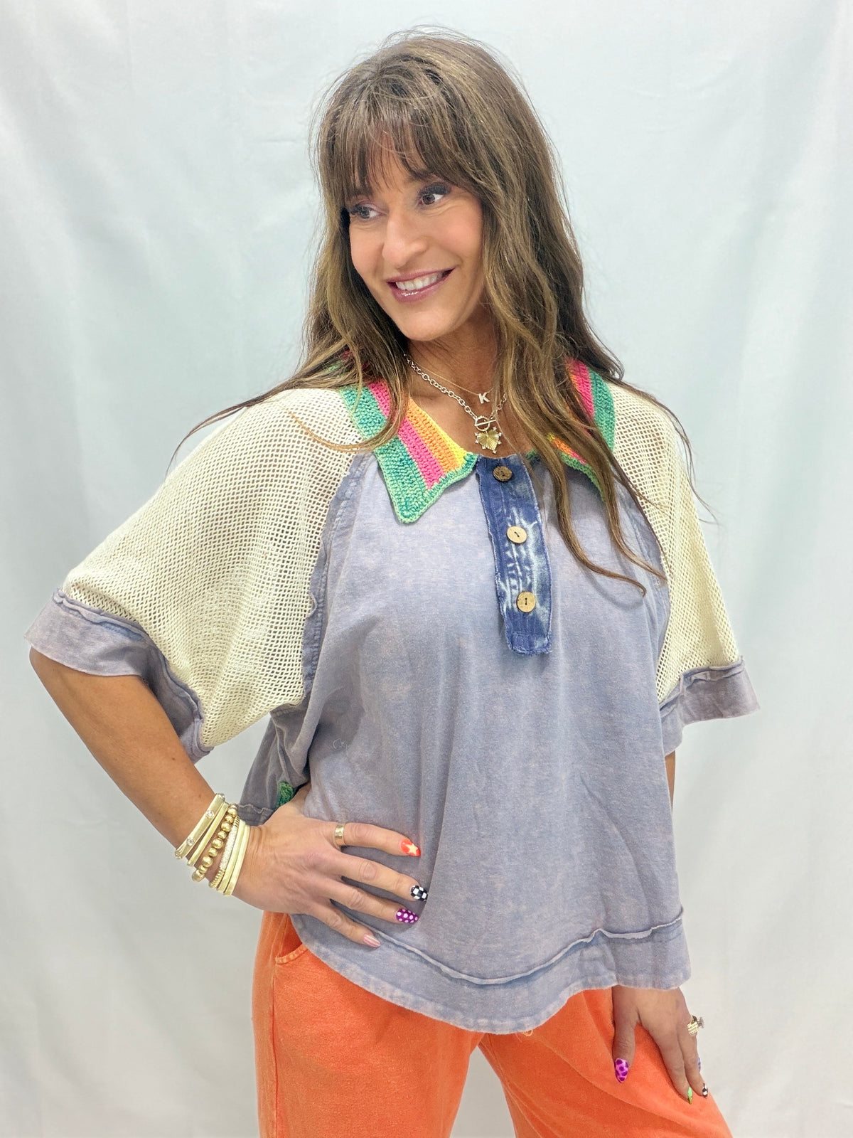 Oli & Hali Jump For Joy Short Sleeve Top
