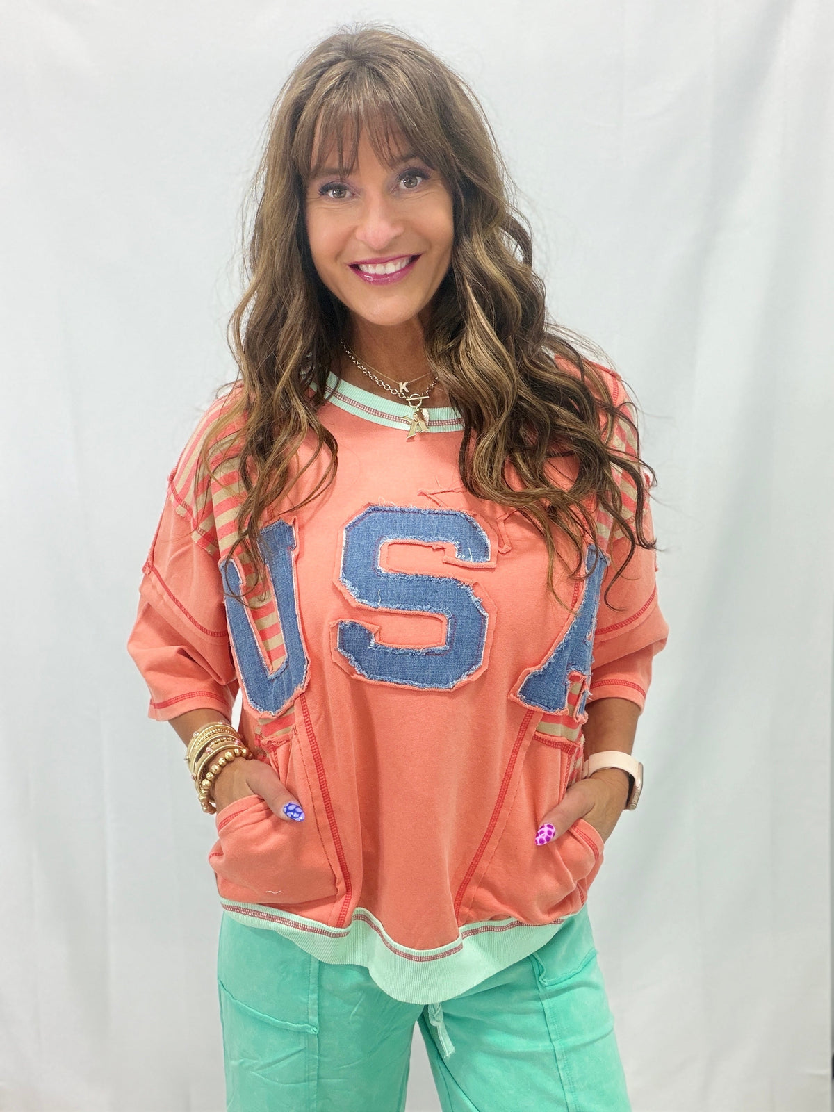 Stars & Stripes State of Mind Oversized Pullover In 2 Colors