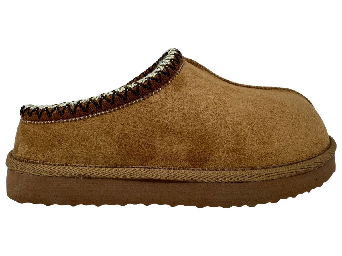 Treasured Time Braided Sparks Sherpa Slippers In Tan