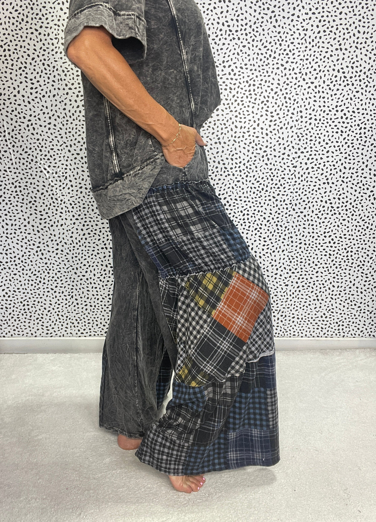 Wanderlight Plaid Tiered Pants In 2 Colors *Final Sale*