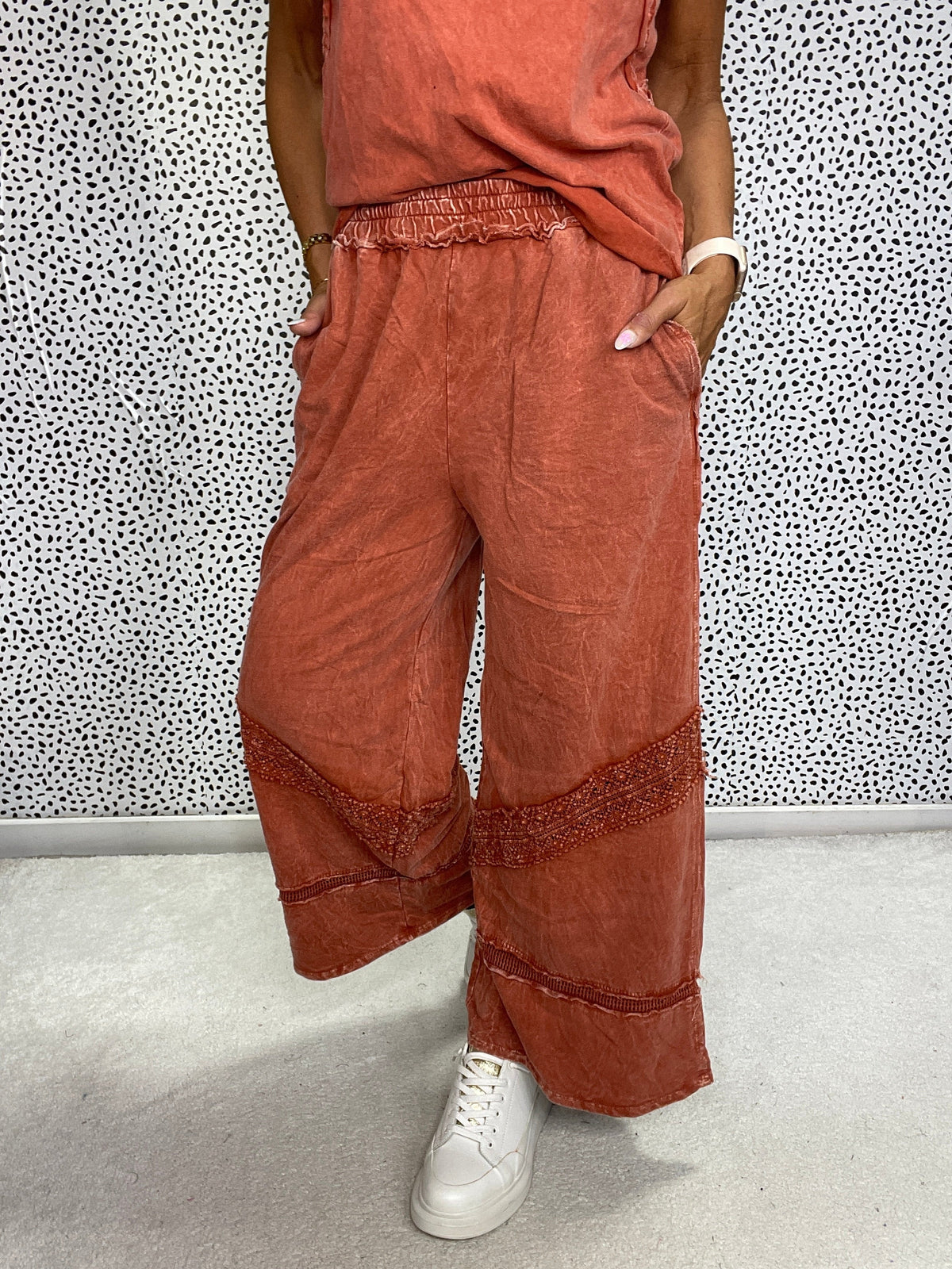 Step On Out Mineral Washed Wide Leg Pants In 3 Colors *Final Sale*