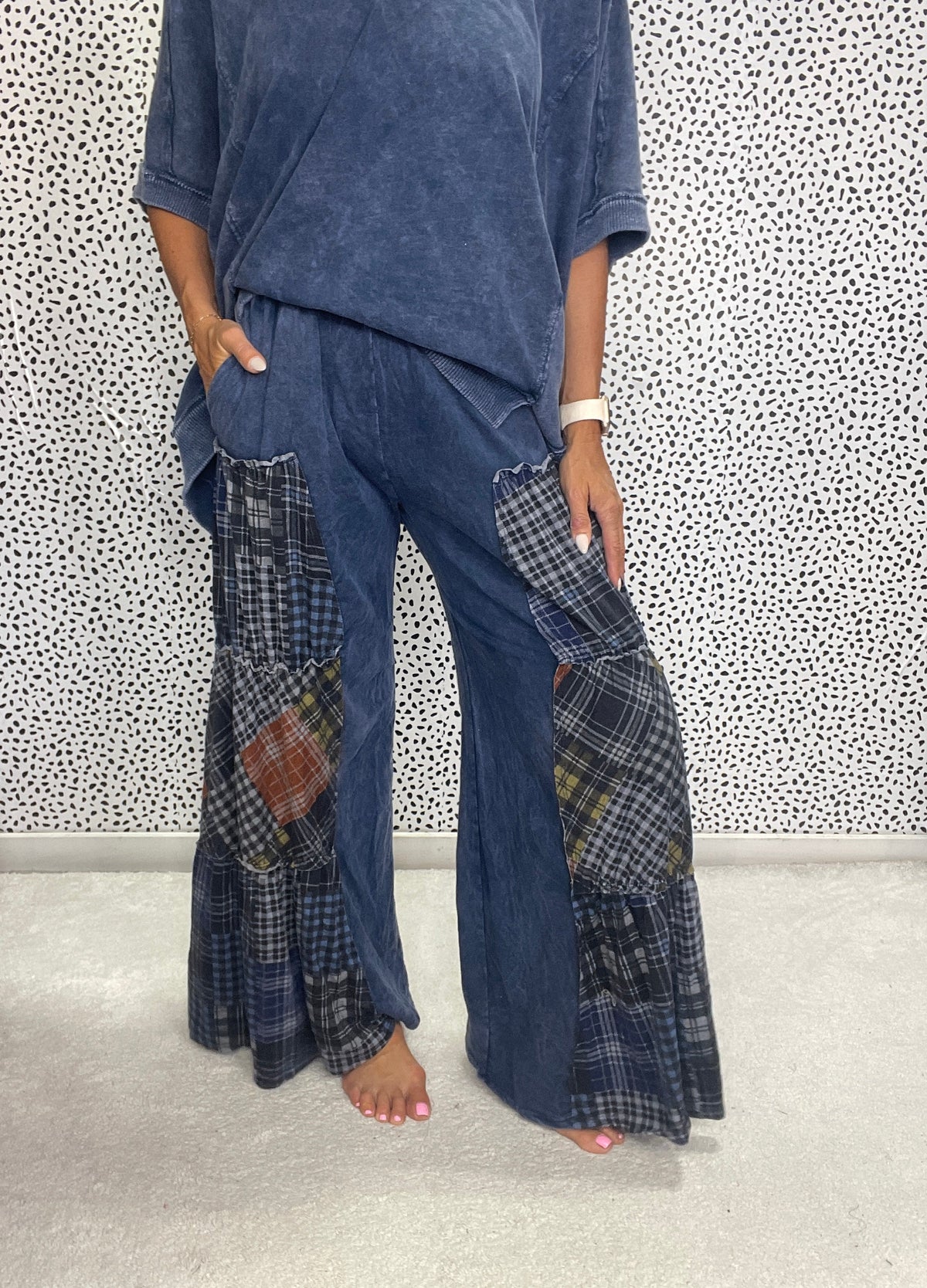 Wanderlight Plaid Tiered Pants In 2 Colors *Final Sale*
